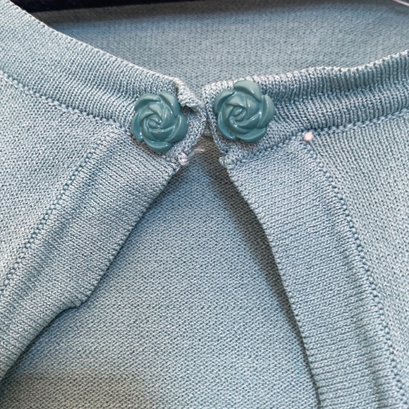 New York and Company Eva Mendez line periwinkle blue cardigan size XL - Picture 3 of 4